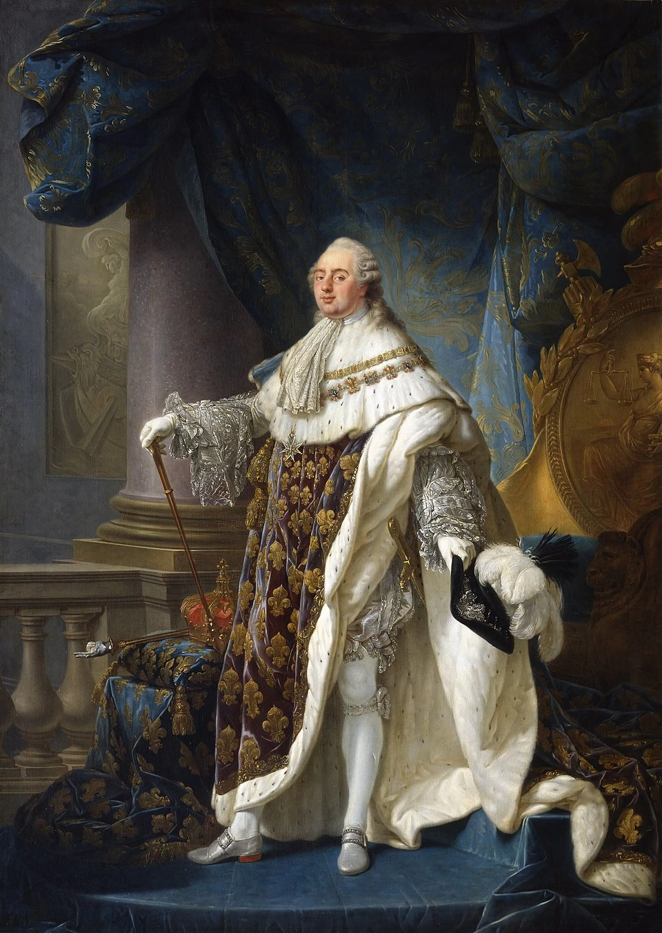Ritratto di Luigi XVI, re di Francia e di Navarra, con il costume reale nel 1779 - Museo della Storia della Francia, Versailles